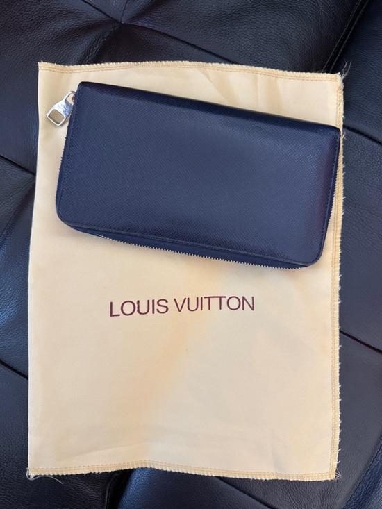 Louis Vuitton Other - Louis Vuitton Deep Blue Zip Wallet in Textured Leather